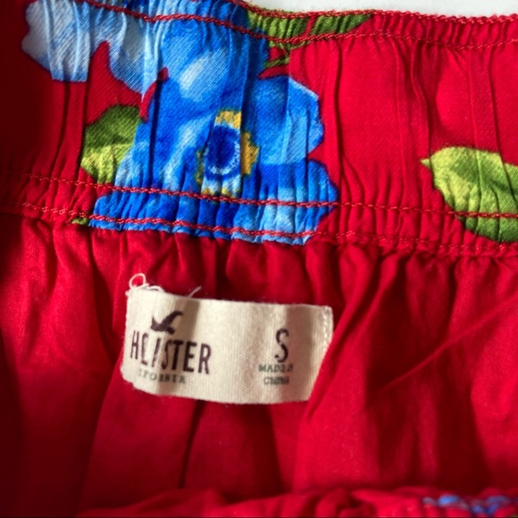 Hollister Red Floral Mini Circle Skirt - Picture 3 of 4